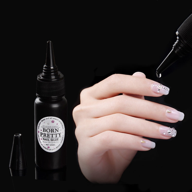 Pegamento adhesivo para decoración de uñas BORN PRETTY 25 ml De secado rápido para manicura UV / LED Herramientas adhesivas para arte de uñas