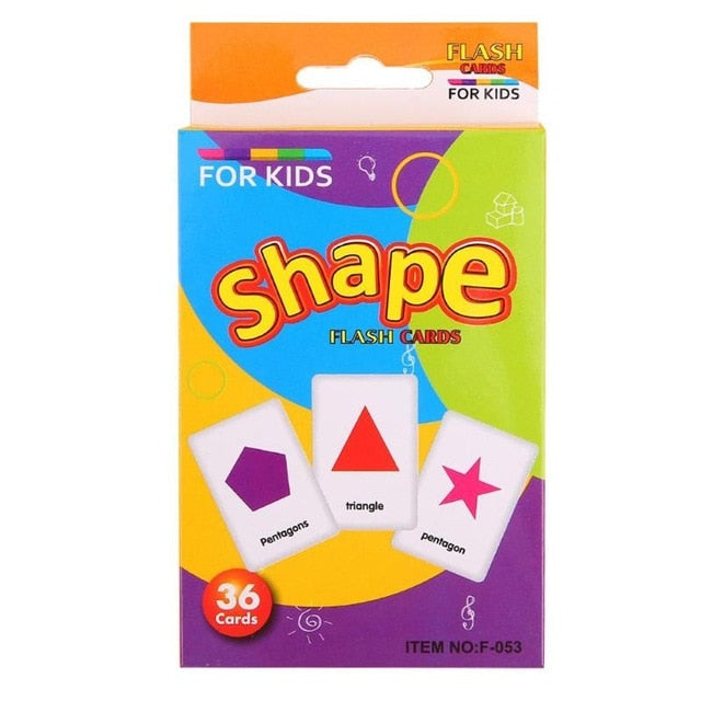Niños Reconocimiento Color Forma Animal Tarjeta Didáctica Juguetes Educativos