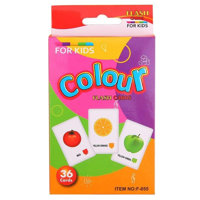 Niños Reconocimiento Color Forma Animal Tarjeta Didáctica Juguetes Educativos