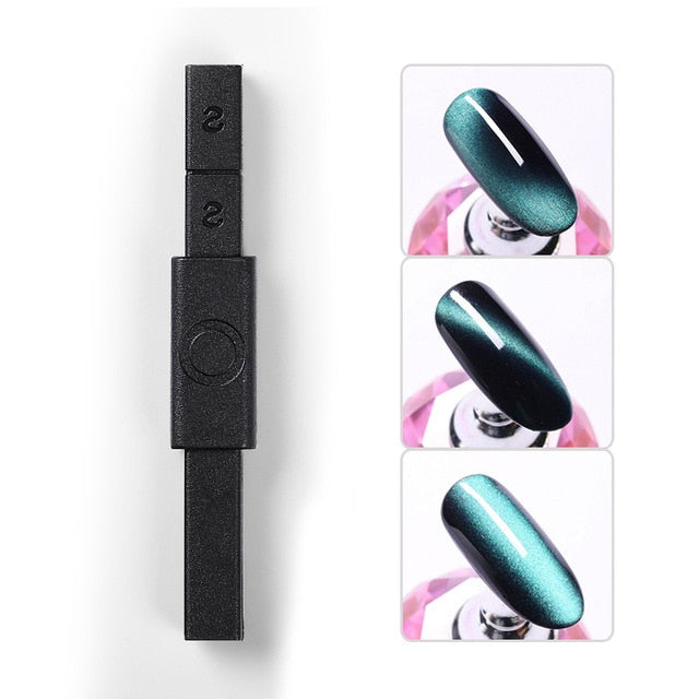 NACIDO BASTANTE Multi-funcation clavo magnético del imán palo fuerte para las herramientas de decoración de uñas UV ojos de gato mágico del gel polaco