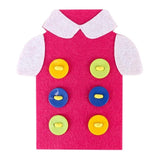 Niños bricolaje ropa hecha a mano de juguete creativo niños hilos de coser botones de montaje de dibujos animados rompecabezas niño aprendizaje educativo juguete