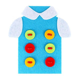 Niños bricolaje ropa hecha a mano de juguete creativo niños hilos de coser botones de montaje de dibujos animados rompecabezas niño aprendizaje educativo juguete