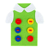 Niños bricolaje ropa hecha a mano de juguete creativo niños hilos de coser botones de montaje de dibujos animados rompecabezas niño aprendizaje educativo juguete